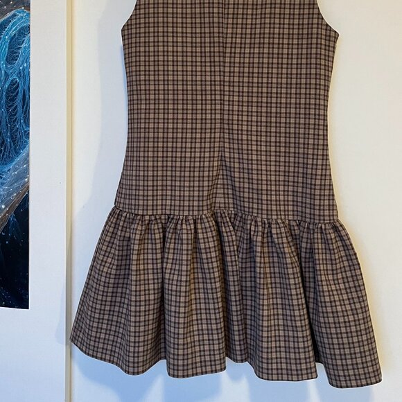 Twik by Simons Beige Plaid Dress – Size M - Picture 9 of 9